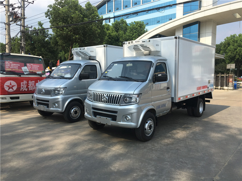 國(guó)六長(zhǎng)安神騏T20后雙胎冷藏車(chē)