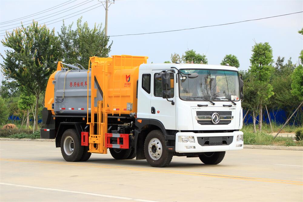 10方餐廚垃圾車-東風(fēng)D9國(guó)六10方廚余泔水餐廚垃圾車廠家（方罐）